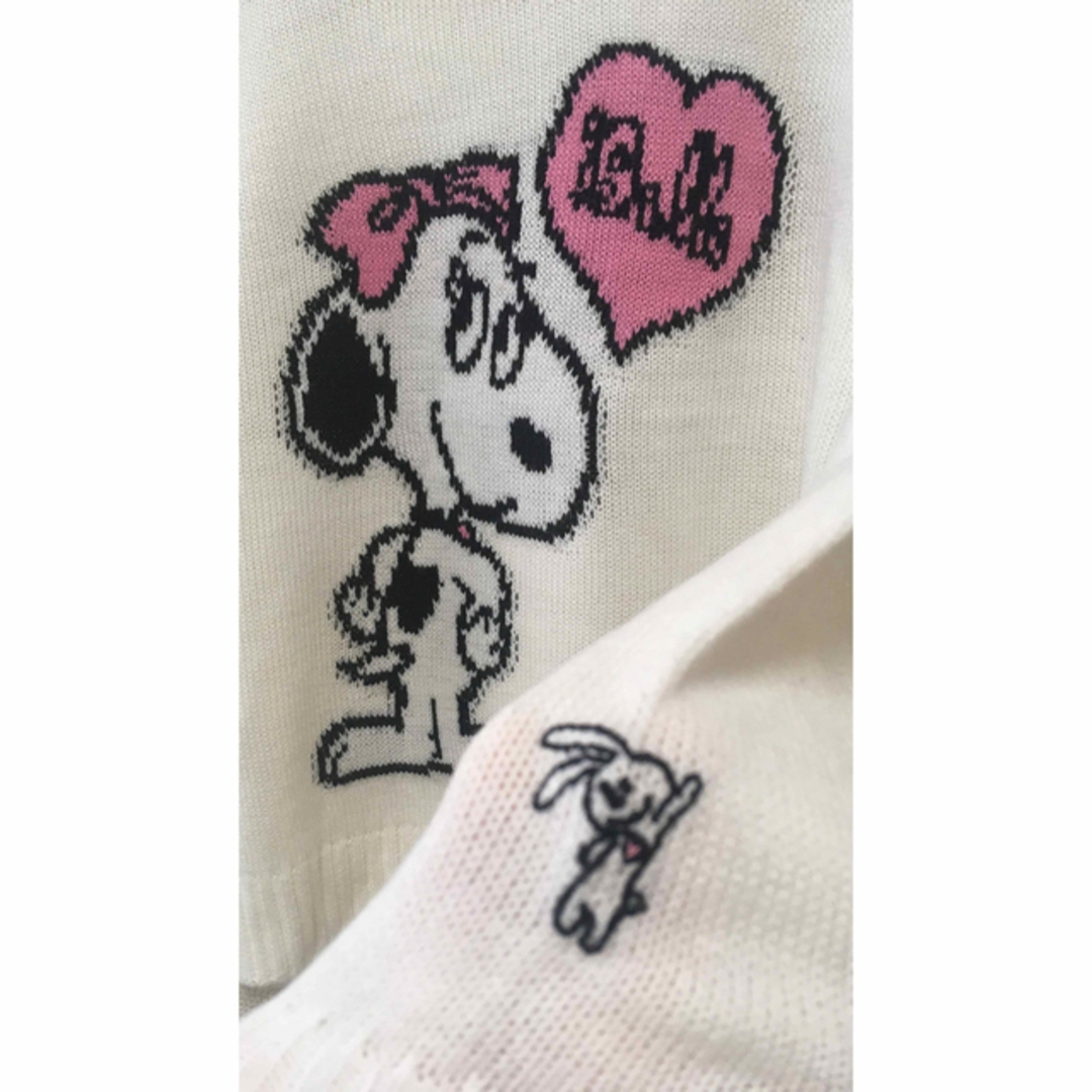 SNOOPY(スヌーピー)の新品140cmベルちゃんセーター　白 キッズ/ベビー/マタニティのキッズ服女の子用(90cm~)(ニット)の商品写真