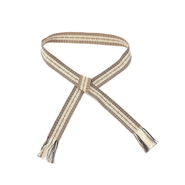 Rope' Picnic(ロペピクニック)の【キャメル】40mmジャガードフリンジベルト レディースのファッション小物(ベルト)の商品写真