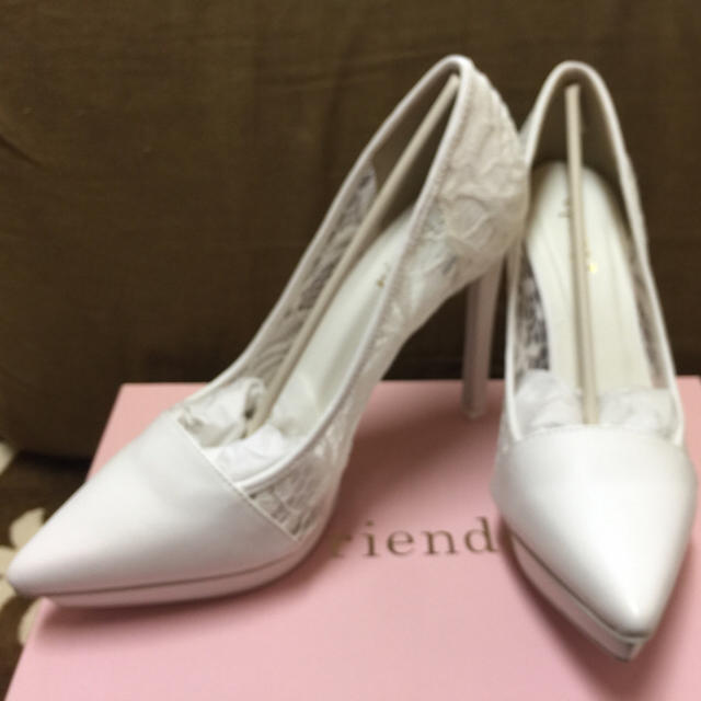 rienda(リエンダ)のrienda レースコンビPPS L レディースの靴/シューズ(ハイヒール/パンプス)の商品写真