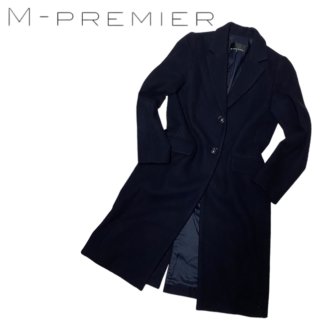 M-PREMIER BLACK ウールカシミヤコート サイズ34