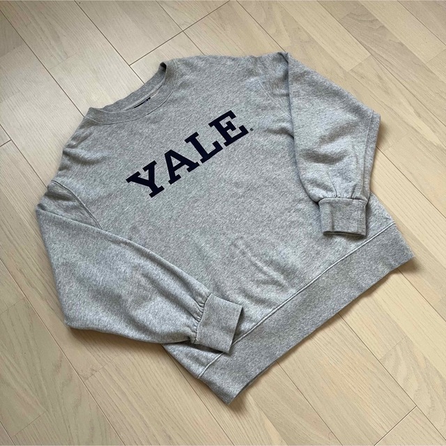 YALE イェール大学ロゴ　センターロゴ　スウェットシャツ　グレー　Ｌ