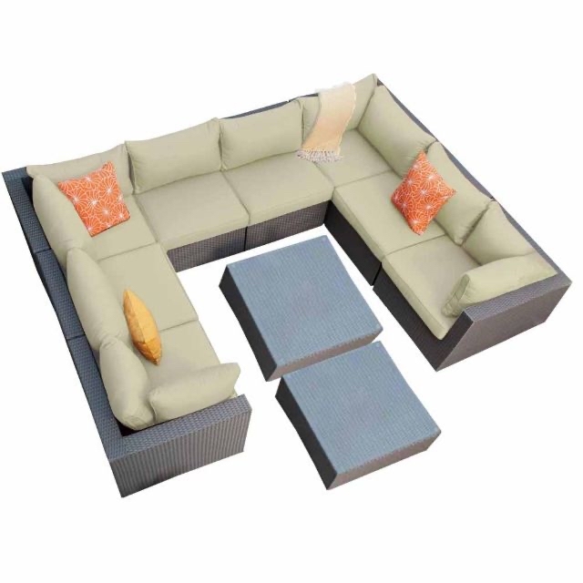 最上の品質な Reshare ガーデンソファー テーブルセット ラタン調