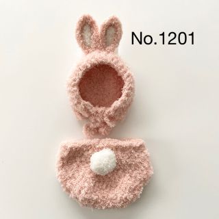 No.1201専用/もこもこうさぎボンネット＆パンツの通販 by Petit _edel ...