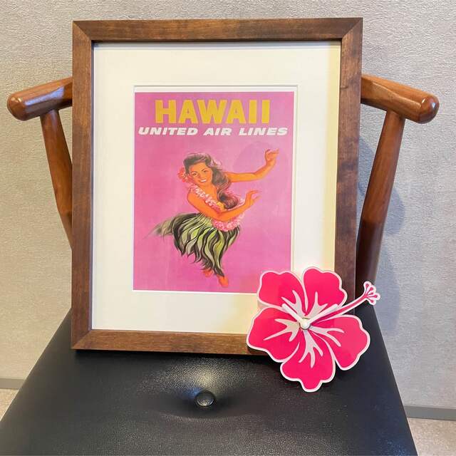 ハイビスカス  壁掛け時計 wallclock ハワイ hawaii お花 花 インテリア/住まい/日用品のインテリア小物(掛時計/柱時計)の商品写真