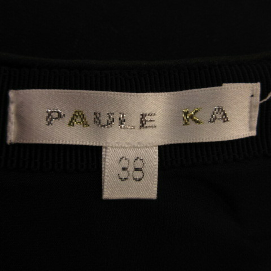 PAULE KA(ポールカ)のポールカ PAULE KA スカート ミニ 台形 黒 38 *T187 レディースのスカート(ミニスカート)の商品写真