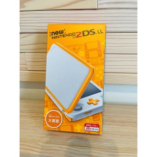 Newニンテンドー2DS LL 【ホワイト×オレンジ】  店舗印あり(携帯用ゲーム機本体)