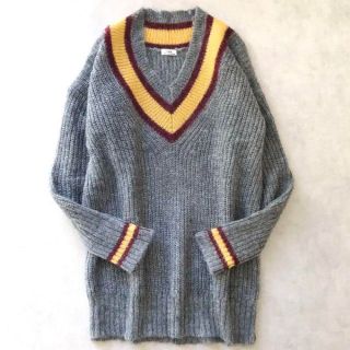 ティッカ(TICCA)の▲超美品▲TICCA //チルデンVネックプルオーバー▲ロングニット ▲グレー(ニット/セーター)