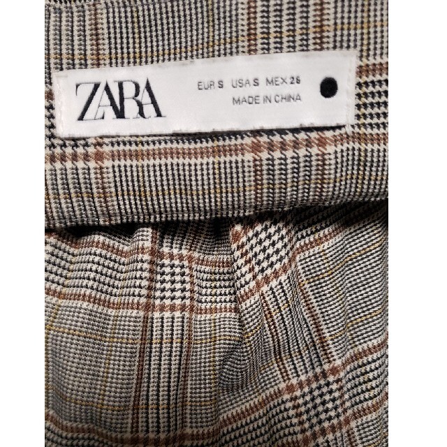 ZARA(ザラ)のZARA チェック プリーツスカート S レディースのスカート(ロングスカート)の商品写真
