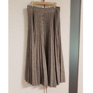 ザラ(ZARA)のZARA チェック プリーツスカート S(ロングスカート)