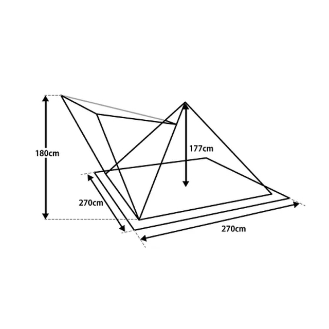 グランドフィールド シュバルツ 拡張式ワンポールテント