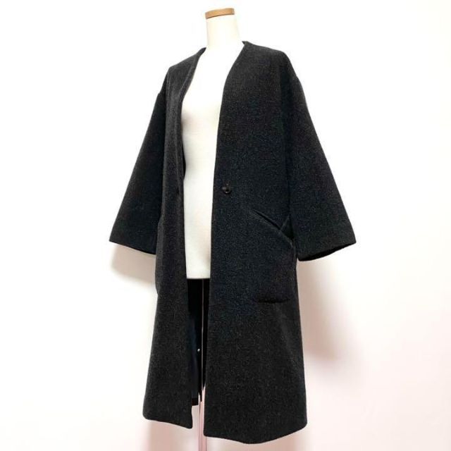 定価4.7万】 IENA イエナ ウール ノーカラー ロング コート-itesil.org