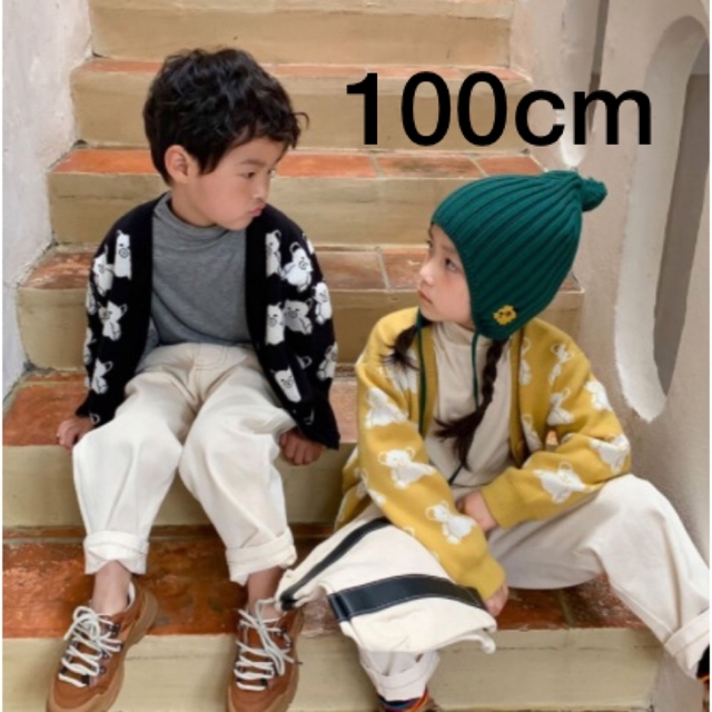 クマさんのカーディガン　100cm キッズ/ベビー/マタニティのキッズ服女の子用(90cm~)(カーディガン)の商品写真