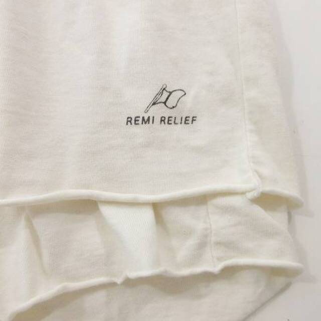 REMI RELIEF(レミレリーフ)のレミレリーフ Tシャツ 長袖 レイヤード ダメージ加工 厚手生地 XL ベージュ メンズのトップス(Tシャツ/カットソー(七分/長袖))の商品写真