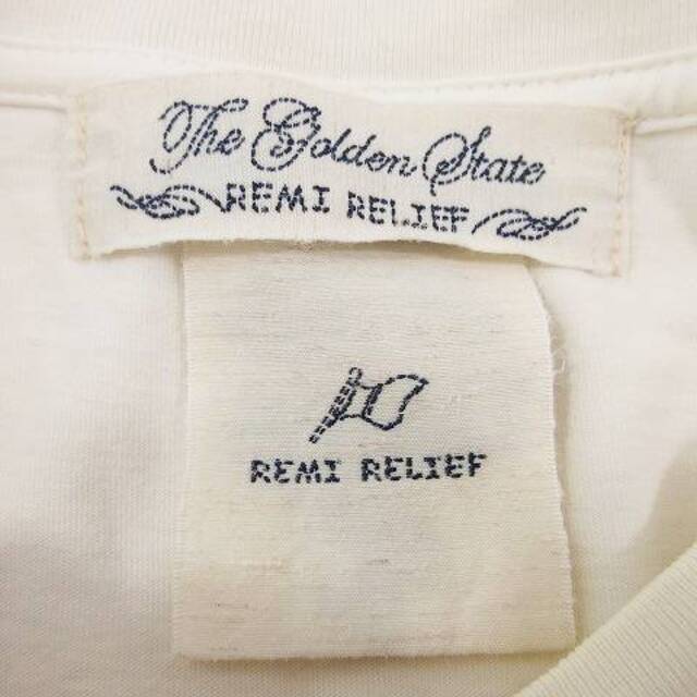 REMI RELIEF(レミレリーフ)のレミレリーフ Tシャツ 長袖 レイヤード ダメージ加工 厚手生地 XL ベージュ メンズのトップス(Tシャツ/カットソー(七分/長袖))の商品写真