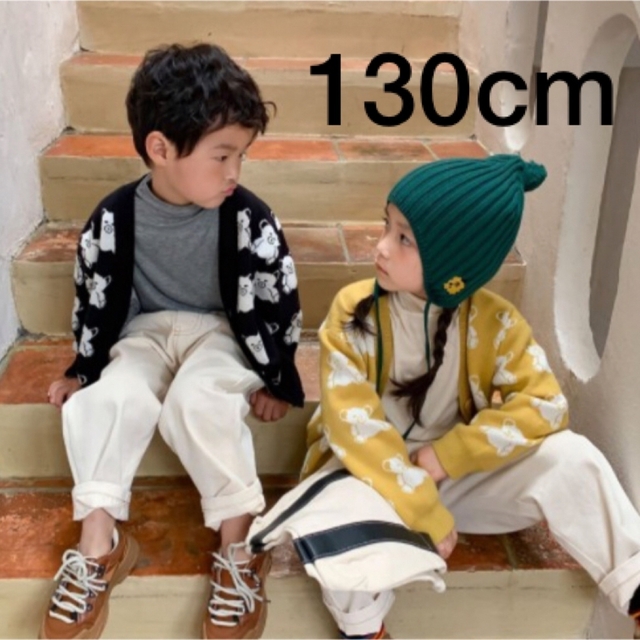 クマさんのカーディガン　130cm  キッズ/ベビー/マタニティのキッズ服男の子用(90cm~)(カーディガン)の商品写真