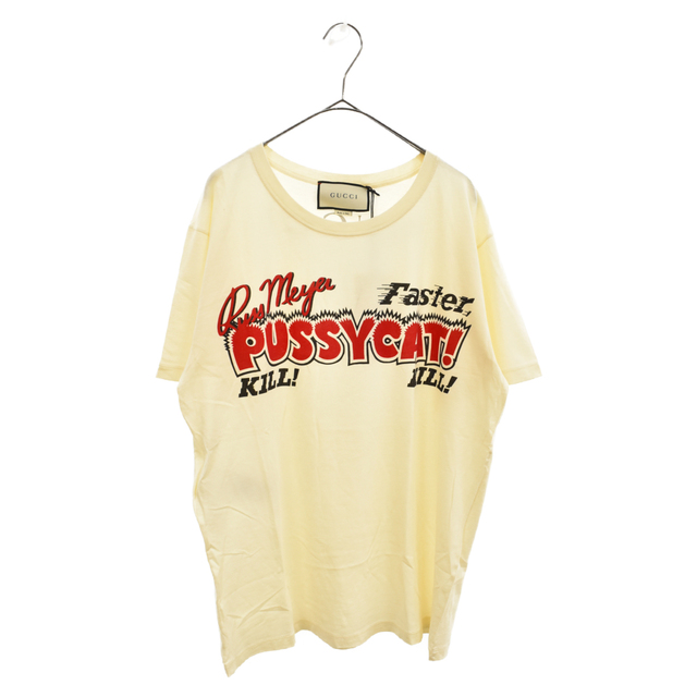 GUCCI グッチ 18AW 492347 X3Q33 PussycatプリントTシャツ アイボリーのサムネイル