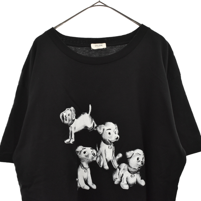 celine(セリーヌ)のCELINE セリーヌ 22SS ドッグプリントデザイン 半袖Tシャツ カットソー ブラック 2X944671Q メンズのトップス(Tシャツ/カットソー(半袖/袖なし))の商品写真