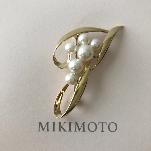 MIKIMOTO - 美品 ミキモト K18 あこやパール ブローチ