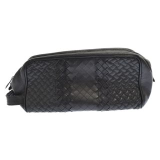 ボッテガヴェネタ(Bottega Veneta)のBOTTEGA VENETA ボッテガヴェネタ イントレチャート レザー セカンドバッグ ポーチ ブラック(その他)