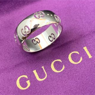 グッチ(Gucci)の【新品未使用】K18WG グッチ GUCCI AU750 アイコン リング 8号(リング(指輪))