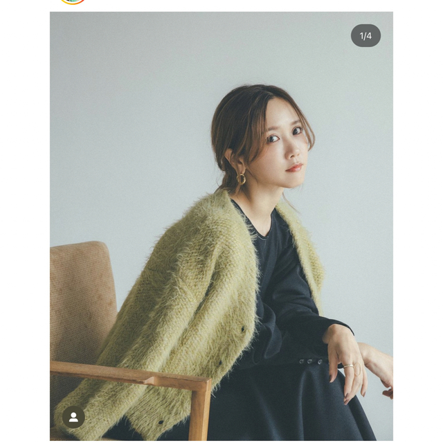 UNITED ARROWS green label relaxing(ユナイテッドアローズグリーンレーベルリラクシング)の【田中里奈コラボ】ヘアリーＶネック2wayカーディガン レディースのトップス(カーディガン)の商品写真