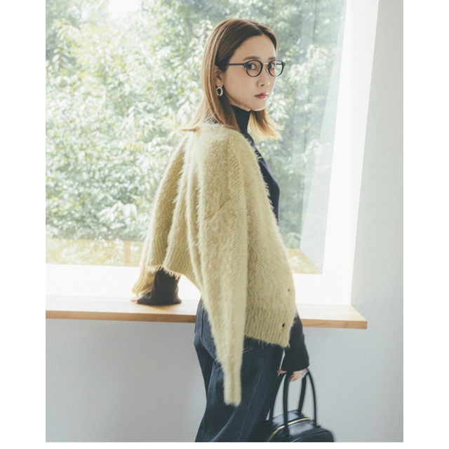 UNITED ARROWS green label relaxing(ユナイテッドアローズグリーンレーベルリラクシング)の【田中里奈コラボ】ヘアリーＶネック2wayカーディガン レディースのトップス(カーディガン)の商品写真