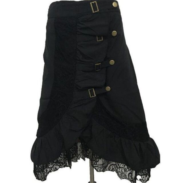 新品☆裾レース♪ラップ綺麗スカート☆ＸＬ レディースのスカート(ひざ丈スカート)の商品写真