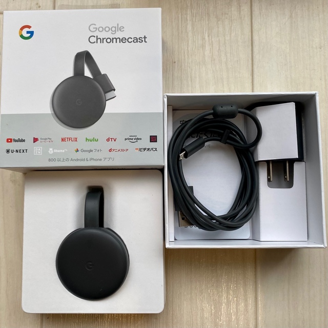 Google(グーグル)の正規品！Google Chromecast ◎GA00439-JP◎ スマホ/家電/カメラのテレビ/映像機器(映像用ケーブル)の商品写真