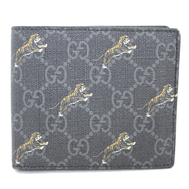 Gucci(グッチ)のグッチ GUCCI 二つ折り財布
 GGスプリーム タイガー 575132 ブラック系 メンズのファッション小物(折り財布)の商品写真