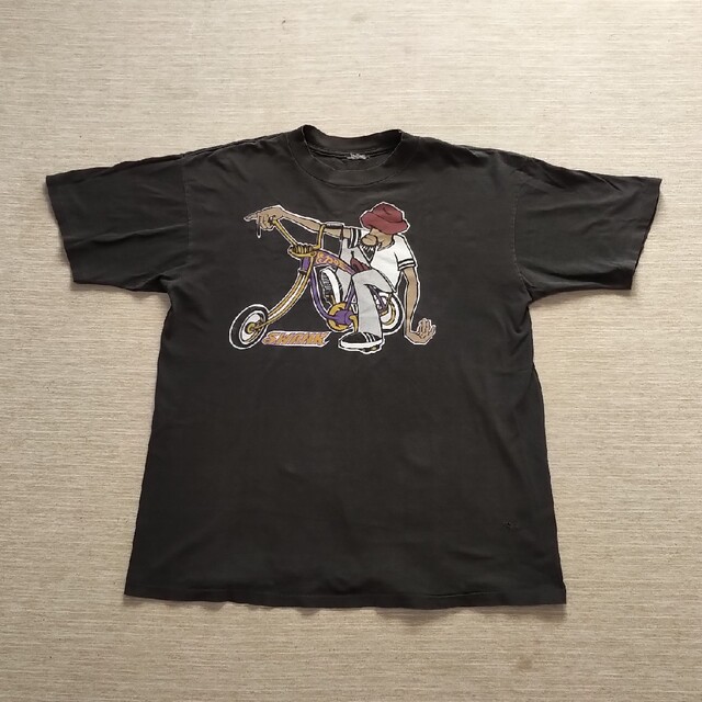 ブラックSIZE表記swank threds T-shirt オールドスケート 希少