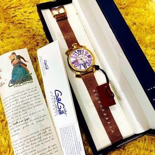ガガミラノ(GaGa MILANO)のガガミラノ　美品マヌアーレ スリム46 スモールセコンド クォーツ (腕時計(アナログ))