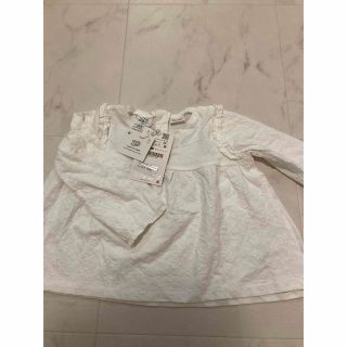 ザラキッズ(ZARA KIDS)のZARA フリルロングTシャツ(Tシャツ/カットソー)