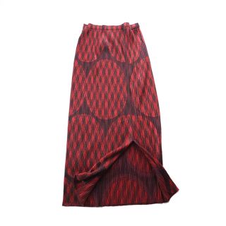 プリーツプリーズイッセイミヤケ(PLEATS PLEASE ISSEY MIYAKE)の【希少】プリーツプリーズ　グラフィックチェック　ロングスカート(ロングスカート)