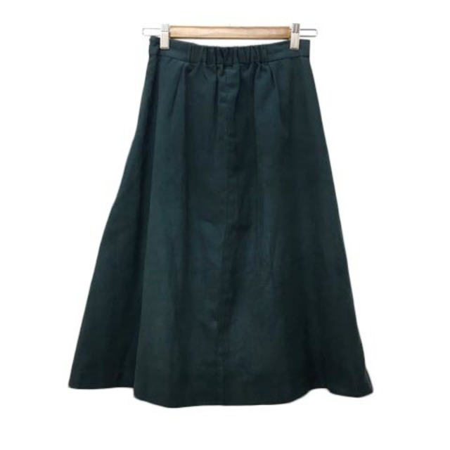 AG by aquagirl(エージーバイアクアガール)のエージーバイアクアガール スカート フレア ミモレ丈 無地 スエード調 S 緑 レディースのスカート(ひざ丈スカート)の商品写真