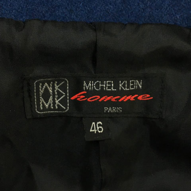 MK MICHEL KLEIN homme(エムケーミッシェルクランオム)のエムケーミッシェルクランオム コート ジップアップ 無地 ウール 46 青 メンズのジャケット/アウター(その他)の商品写真