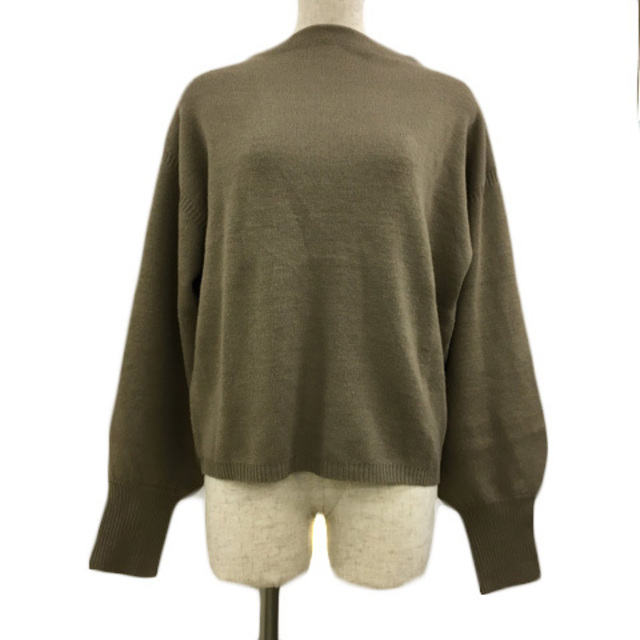 w closet(ダブルクローゼット)のダブルクローゼット セーター ニット プルオーバー 無地 長袖 茶 グレー レディースのトップス(ニット/セーター)の商品写真