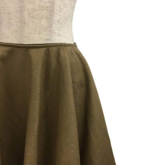 ESTNATION(エストネーション)のエストネーション スカート フレア ミニ ウール 無地 36 茶 ベージュ レディースのスカート(ミニスカート)の商品写真