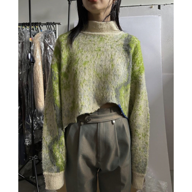 【Ameri VINTAGE】UND RUST ART KNIT TOP