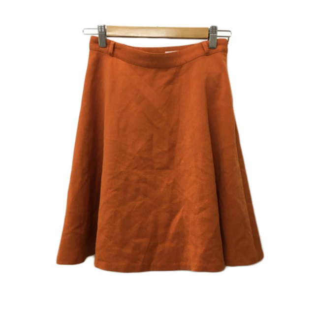 NATURAL BEAUTY BASIC(ナチュラルビューティーベーシック)のナチュラルビューティーベーシック スカート フレア ミニ 無地 S オレンジ レディースのスカート(ミニスカート)の商品写真