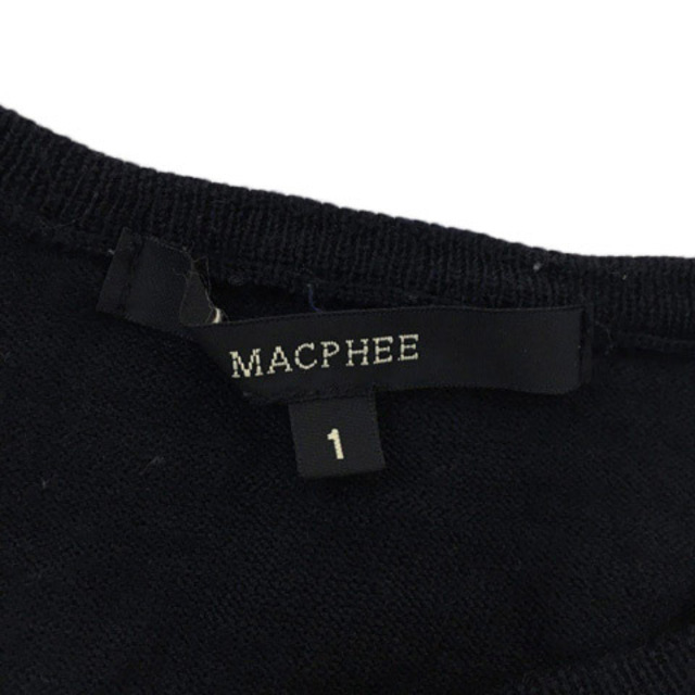 MACPHEE(マカフィー)のマカフィー トゥモローランド セーター ニット ボーダー 長袖 1 紺 赤 レディースのトップス(ニット/セーター)の商品写真