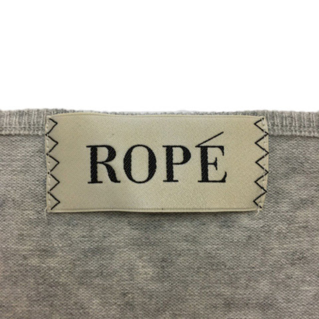 ROPE’(ロペ)のロペ セーター ニット プルオーバー ボートネック 無地 五分袖 M グレー レディースのトップス(ニット/セーター)の商品写真