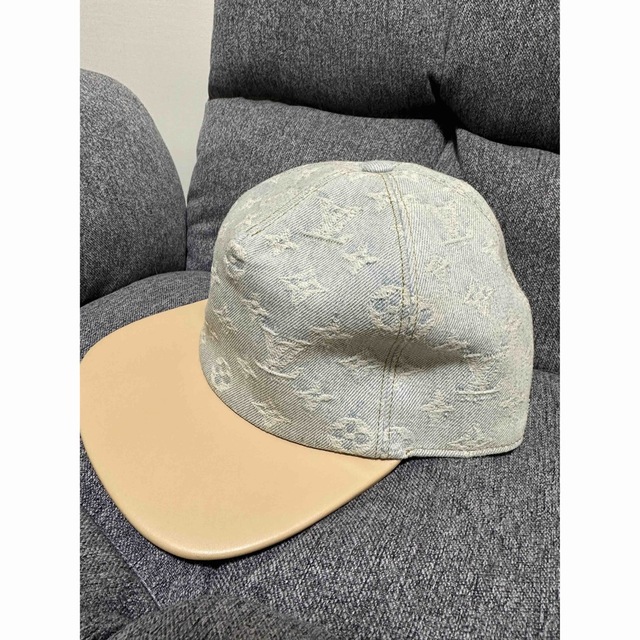 LOUIS VUITTON WHITE MONOGRAM LEATHER CAP / HAT VIRGIL ABLOH MP2321