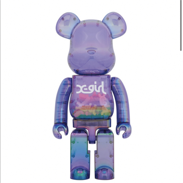 BE@RBRICK X-girl CLEAR PURPLE 1000％フィギュア