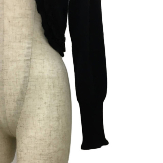 STRAWBERRY-FIELDS(ストロベリーフィールズ)のストロベリーフィールズ ボレロ カーディガン カシミヤ混 無地 長袖 黒 レディースのトップス(カーディガン)の商品写真