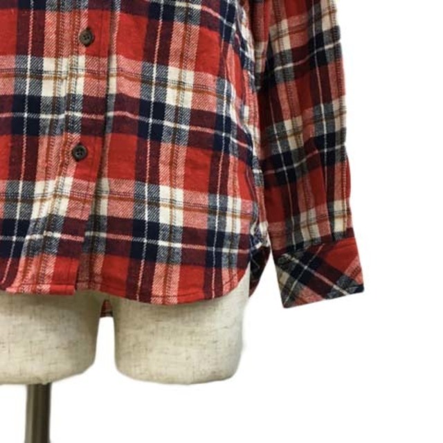 Simplicite(シンプリシテェ)のシンプリシテェ シャツ ネル スタンダード チェック 長袖 赤 紺 レッド レディースのトップス(シャツ/ブラウス(長袖/七分))の商品写真