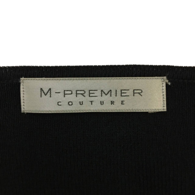 M-premier(エムプルミエ)のエムプルミエ COUTURE カーディガン ボレロ ニット 七分袖 38 黒 レディースのトップス(カーディガン)の商品写真