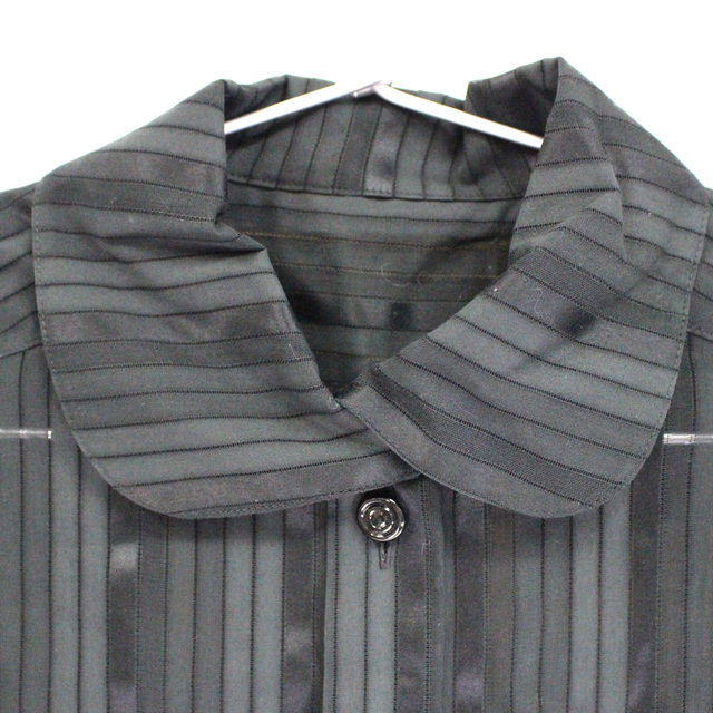 ディオール Dior 半袖シャツ
 ストライプ 襟付き ブラック
