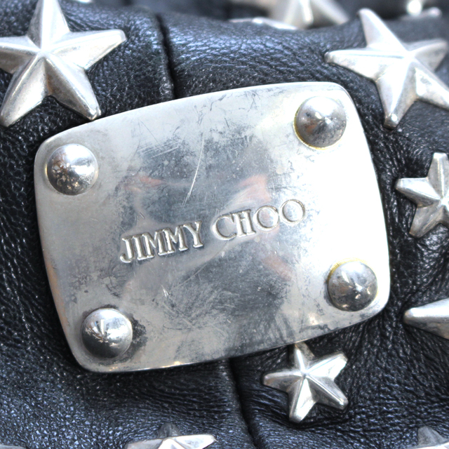 JIMMY CHOO(ジミーチュウ)のジミーチュウ JIMMY CHOO トートバッグ
 スタッズ サシャ ブラック レディースのバッグ(トートバッグ)の商品写真