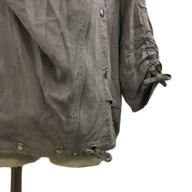 JEANASIS(ジーナシス)のジーナシス ジャケット ブルゾン ノーカラー ジップアップ 長袖 F グレー レディースのジャケット/アウター(その他)の商品写真