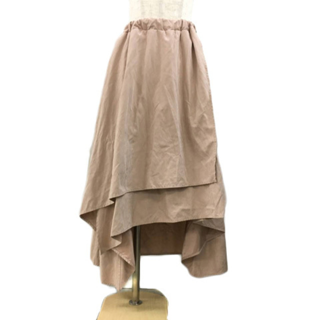 ViS(ヴィス)のビス スカート フレア フィッシュテール ロング ラップ風 無地 F ピンク レディースのスカート(ロングスカート)の商品写真